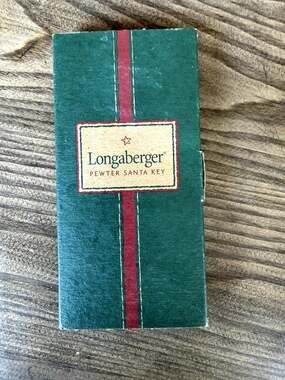Longaberger Pewter Santa Key NIB Vintage 2001
